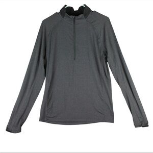 REI Co-Op Quarter Zip Pullover Stretch Knit Lightweight Shirt Gray Men's Size M